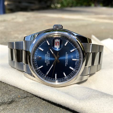 rolex datejust 36mm 116200 blue dial|Rolex 36mm Datejust for sale.